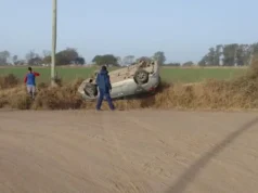El intendente de Silvio Pellico volcó con su auto y sufrió graves lesiones